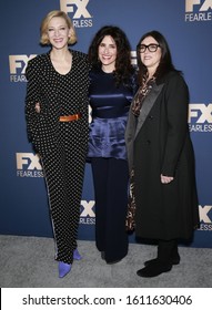 Pasadena, CA - January 09, 2020: (L-R) Dahvi Waller, Cate Blanchett, And Stacey Sher Of 'Mrs. America'  Attend The FX Networks' Star Walk Winter Press Tour 2020 At The Langham Huntington