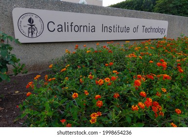 Pasadena, CA - June 24 2021: Sign At The Entrance Of California Institute Of Technology