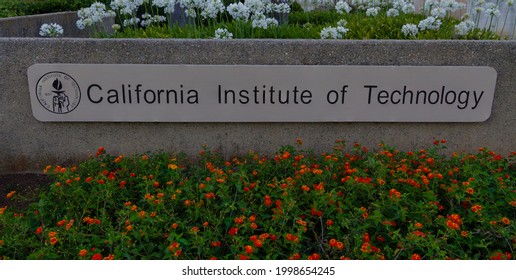 Pasadena, CA - June 24 2021: Sign At The Entrance Of California Institute Of Technology