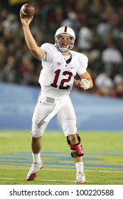 PASADENA, CA. - SEPT 11: Stanford Cardinal QB Andrew Luck #12 In Action During The UCLA Vs Stanford Game On Sept 11 2010 At The Rose Bowl.