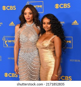 Pasadena, CA USA - June 24, 2022. Sal Stowers and Raven Bowens attends the 2022 Daytime Emmys Awards.