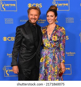 Pasadena, CA USA - June 24, 2022. Stephen Nichols And Emily O'Brien Attends The 2022 Daytime Emmys Awards.