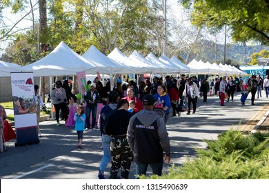 PASADENA, CALIFORNIA, USA - FEBRUARY 16, 2019: 37th Annual Black History Parade And Festival Which Celebrates Black Heritage And Culture. The Community And Surrounding Cities Joined The Celebration.