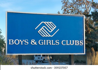 PASADENA, CA/USA - JANUARY 2, 2016: Boys & Girls Club Sign And Logo. Boys & Girls Clubs Of America Is A National Providing After-school Programs For Young People.