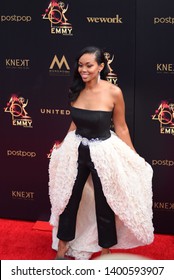 Pasadena, CA/USA - May 5, 2019: Mishael Morgan Attends The 2019 Daytime Emmy Awards. 