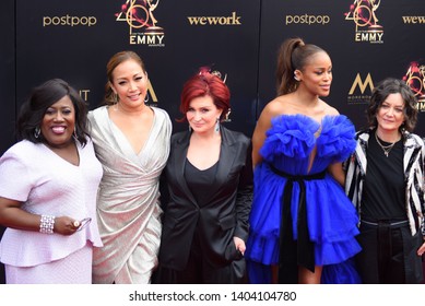 Pasadena, CA/USA - May 5, 2019: Sheryl Underwood, Carrie Ann Inaba, Sharon Osbourne, Eve and Sara Gilbert attend the 2019 Daytime Emmy Awards. 