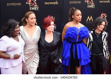 Pasadena, CA/USA - May 5, 2019: Sheryl Underwood, Carrie Ann Inaba, Sharon Osbourne, Eve And Sara Gilbert Attend The 2019 Daytime Emmy Awards. 