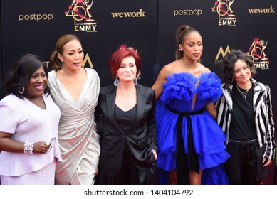 Pasadena, CA/USA - May 5, 2019: Sheryl Underwood, Carrie Ann Inaba, Sharon Osbourne, Eve And Sara Gilbert Attend The 2019 Daytime Emmy Awards. 