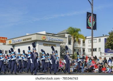 Pasadena,  JAN 1: Westlake High School, Matching Thunder Band Show Of The Superb Tournament Of The Famous Rose Parade On JAN 1, 2017 At Pasadena, California, United States