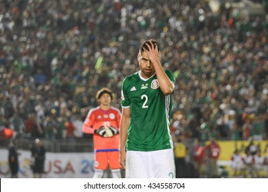 Pasadena, USA - June 09, 2016: Nestor Araujo During Copa America Centenario Match Mexico Vs Jamaica At The Rose Bowl Stadium.