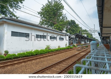 Pasar Minggu Baru Station building which serves Indonesian Commuter Train route to allow passengers to go up and down from Bogor to Jakarta Kota.