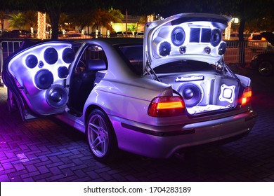 PASAY, PH - DEC. 7: Customized Sound System Of BMW Car At Bumper To Bumper 15 Car Show On December 7, 2019 In Mall Of Asia Concert Grounds, Pasay, Philippines.