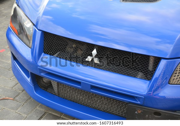 PASAY, PH - DEC. 7: Mitsubishi Lancer\
Evolution at Bumper to Bumper 15 car show on December 7, 2019 in\
Mall of Asia Concert Grounds, Pasay,\
Philippines.