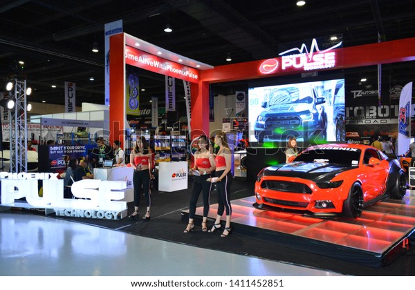 PASAY, PH – MAY 25: Phoenix Pulse Technology\
fuel exhibit booth at 28th Trans Sport Show at SMX Convention\
Center on May 25, 2019 in Pasay,\
Philippines.