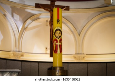 Paschal Candle In A Church