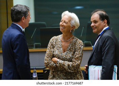 Paschal Donohoe, Minister For Finance Arrives To Attend In A Meeting Of Eurogroup Finance Ministers, At The European Council In Brussels, Belgium, 11 July 2022.