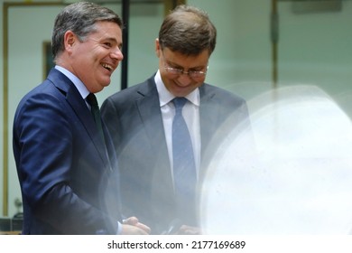 Paschal Donohoe, Minister For Finance Arrives To Attend In A Meeting Of Eurogroup Finance Ministers, At The European Council In Brussels, Belgium, 11 July 2022.