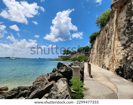 Paseo Del Morro walking path in Old San Juan 