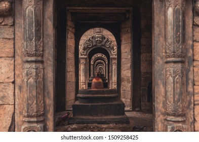 Pashupatinath Temple, Kathmandu, Nepal - August 25th, 2019 : Pashupatinath Temple showing the architecture, people, and culture during cremation ceremony.