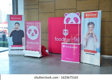 PASIG, PH - FEB. 1: Food Panda Booth At Love, Cars, Babes 6 On February 1, 2020 In Metrotent Convention Center, Pasig, Philippines. 