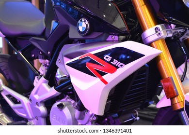 PASIG, PH - MAR. 9: BMW G 310 motorcycle at Ride Ph Cafe on March 9, 2019 in Pasig, Philippines. Ride Ph Cafe is a motorcycle exhibit in the Philippines. - Shutterstock ID 1346391401