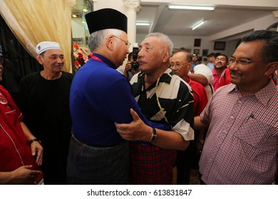 Pasir Mas,Kelantan Malaysia - Aug,28,2017:Malaysian Prime Minister Datuk Sri Najib Razak Visited Tan Sri Hussein Ahmad At His Home In Pasir Mas,Kelantan.