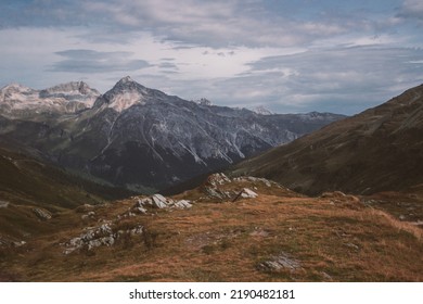 Splügen Pass Between Italy And Switzerland