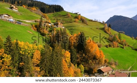 Passeier Valley - St. Leonhard in Passeier - South Tyrol - Aerial view over the beautiful valley