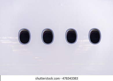 Passenger Airline Windows From Outside.