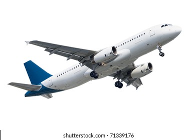 passenger airplane  isolated on white background
