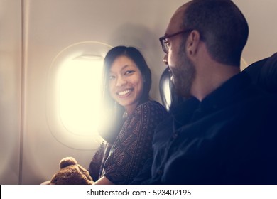 Passenger Airplane Talking Cheerful 