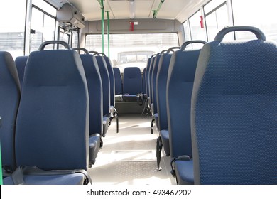 Passenger Compartment Of A Big Shuttle Bus