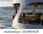 Passenger ferry docked at the port to disembark passengers