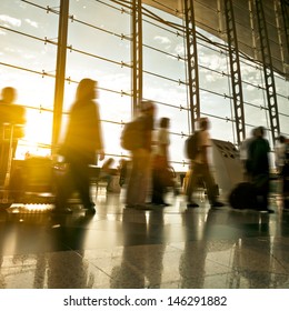 Passenger In The Malaysia Airport.