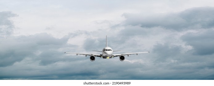 Passenger Plane Isolated On A White Background