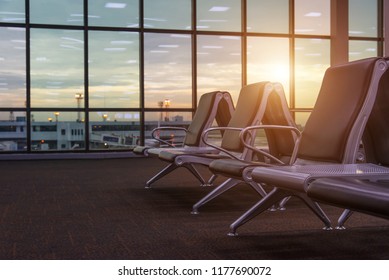 Passenger Seat Airport Morning Sunlight Vintage Stock Photo 1177690072 ...