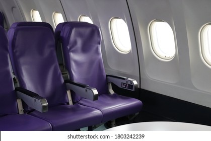 Passenger Seat On The Plane Inside View