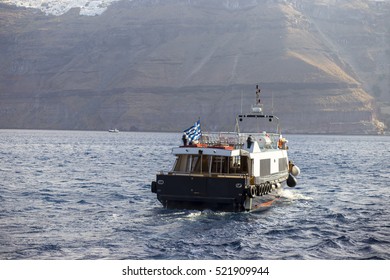 The passenger tourist steam boat on the sea, cruise ship