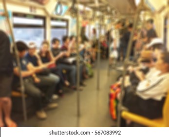 Passenger in the train,Blur for background.