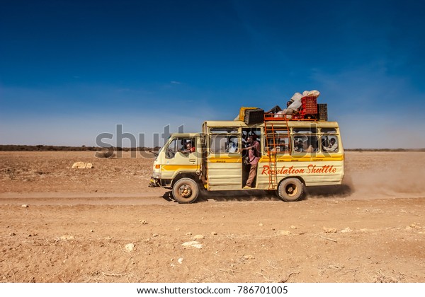 Passenger transportation of people in Africa.\
A bus with people travels in Kenya towards the city of Mombasa.\
Taxi in Kenya. Africa.\
10.01.2006