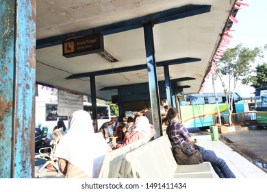 Passenger Waiting Room, Kalideres Bus Terminal, West Jakarta. Indonesia, August 23, 2019
