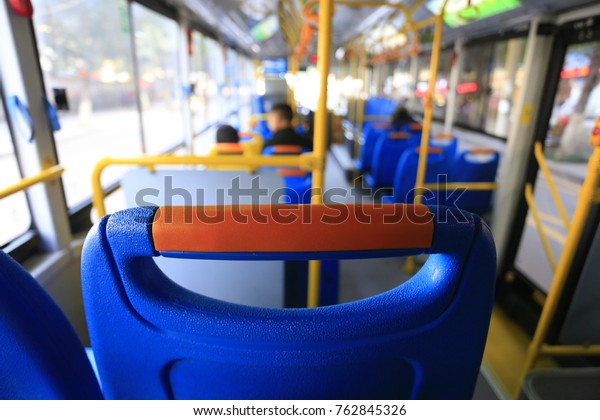 The passengers are inside\
the bus