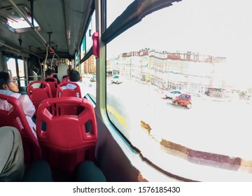 Passengers Inside A Transmilenio In Bogotá