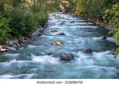 At Passer river in Meran, South Tyrol - Shutterstock ID 2236086765