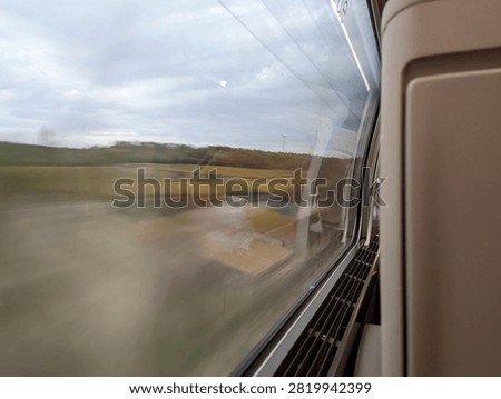 Passing through the Fields of Provence Quickly on the TGV French High Speed Train - Rail in France