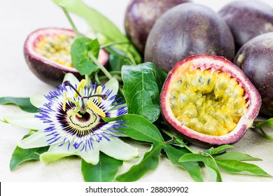 Passion Fruit And Its Flower