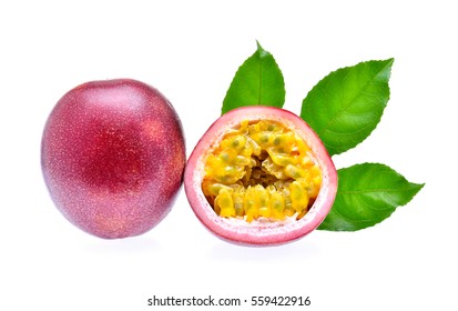 Passion Fruit Isolated On White Background Stock Photo 559422916 ...