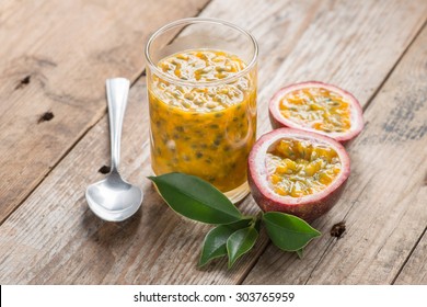 Passion Fruit And Passion Fruit Juice.