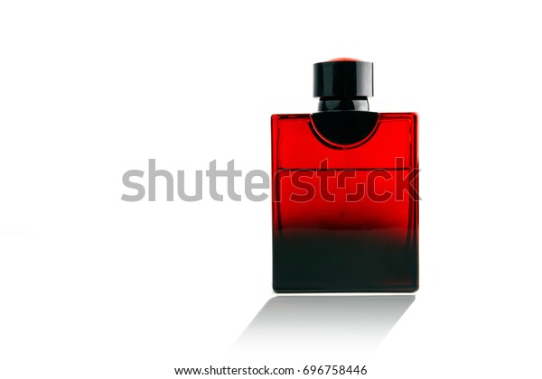 red bottle of perfume