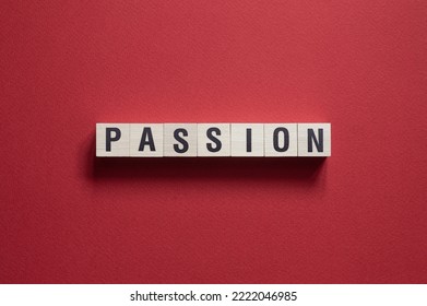 Passion - Word Concept On Cubes